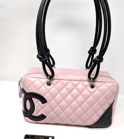 CHANEL Handbags - 🎉HP🎉 CHANEL Pink Bag Cambon Pink Black Tote